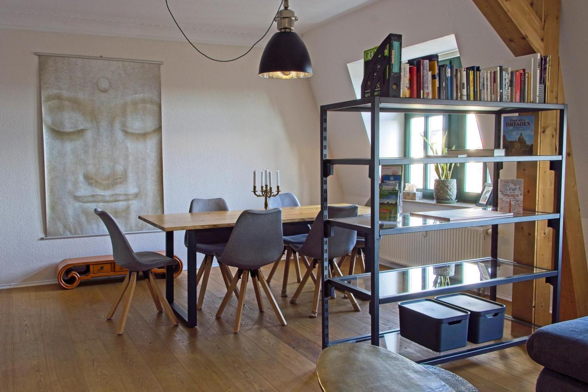 Neustadt-Aussicht - Grosse Wohnung Mit Balkon Дрезден Екстер'єр фото